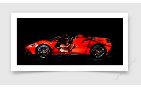 Ferrari 488 SPIDER Photo - Signed & Limited fine art print