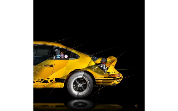 Tirage d'art Porsche 911 GT2 RS type 991 White Edition