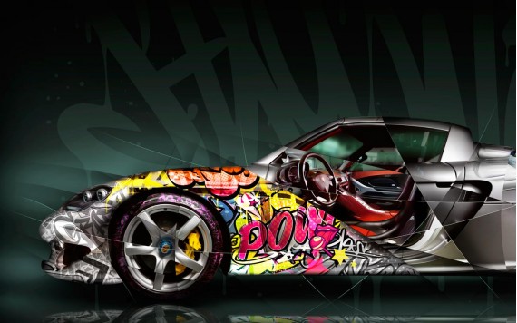 Tableau Porsche Carrera GT Pop Art