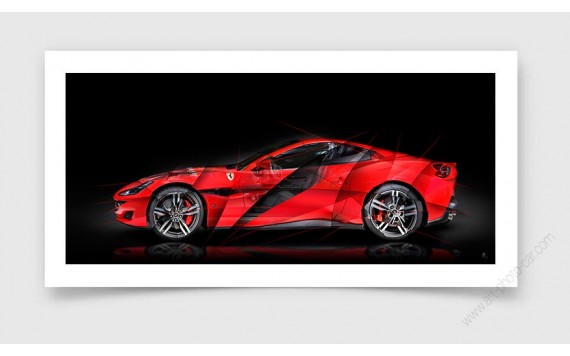 Fine Art Print Ferrari Portofino