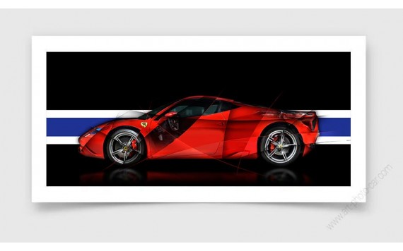 Tirage d'art Ferrari 458 Speciale II - Blue Line